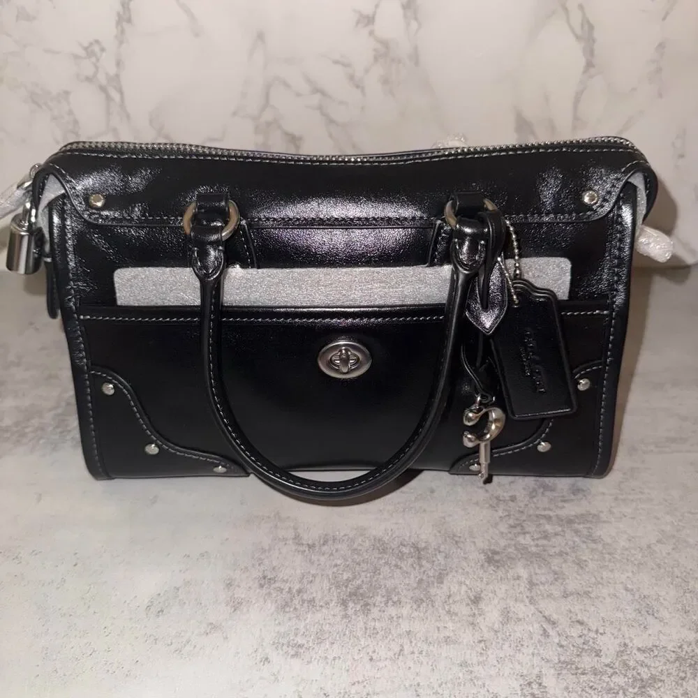 COACH Black Rhyder Satchel Bag 24 NWT